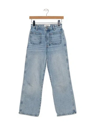 Pre-owned Reformation High-rise Straight Leg Jeans In Blue