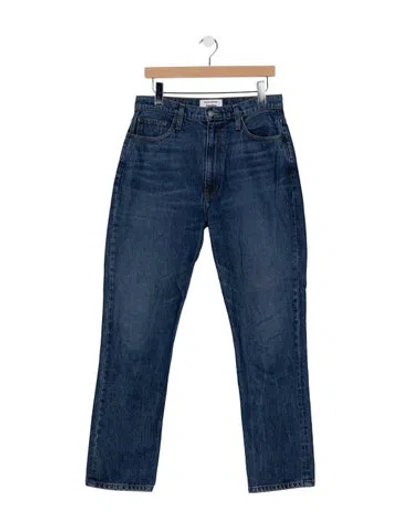 Pre-owned Reformation High-rise Straight Leg Jeans In Blue