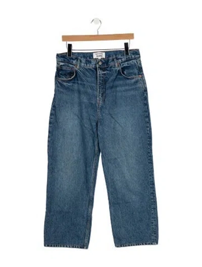Pre-owned Reformation High-rise Straight Leg Jeans In Blue