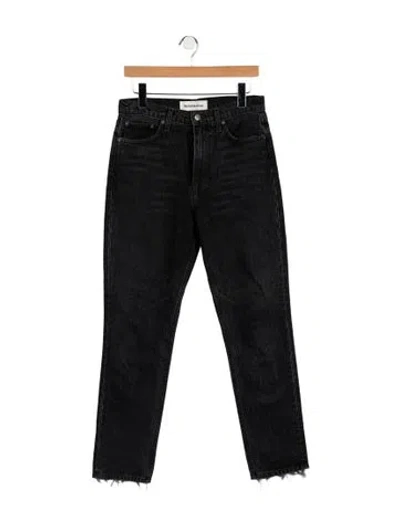 Pre-owned Reformation High-rise Straight Leg Jeans In Blue