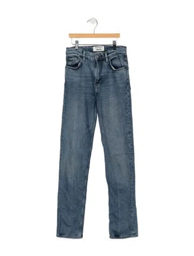 Pre-owned Reformation High-rise Straight Leg Jeans In Blue