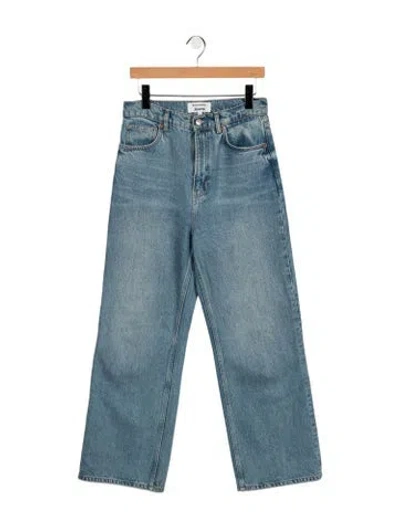 Pre-owned Reformation High-rise Straight Leg Jeans In Blue