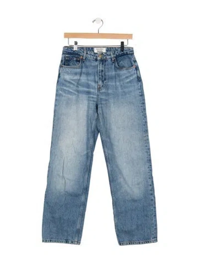 Pre-owned Reformation High-rise Straight Leg Jeans In Blue