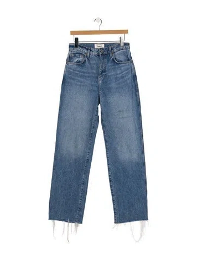 Pre-owned Reformation High-rise Straight Leg Jeans In Blue