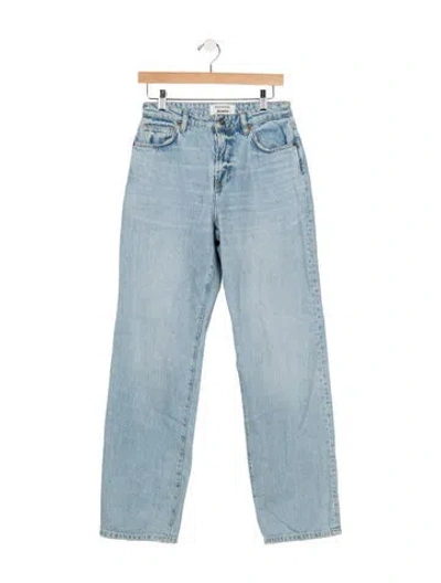 Pre-owned Reformation High-rise Straight Leg Jeans In Blue