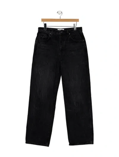 Pre-owned Reformation High-rise Straight Leg Jeans In Blue