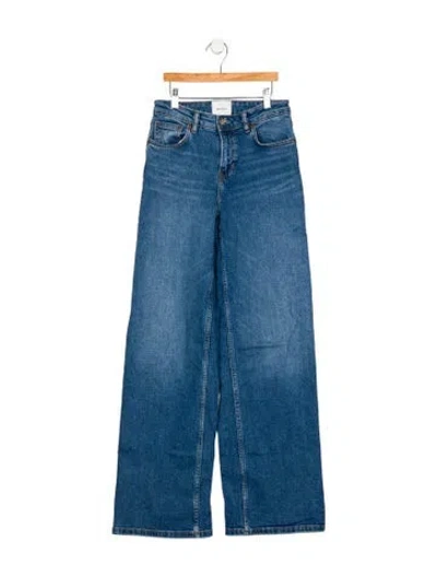 Pre-owned Reformation High-rise Straight Leg Jeans In Blue