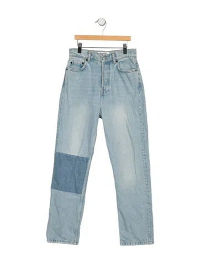 Pre-owned Reformation High-rise Straight Leg Jeans In Blue