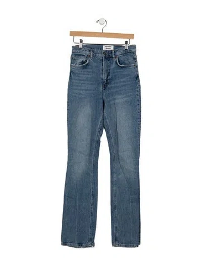 Pre-owned Reformation High-rise Straight Leg Jeans In Blue