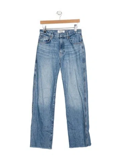 Pre-owned Reformation High-rise Straight Leg Jeans In Blue