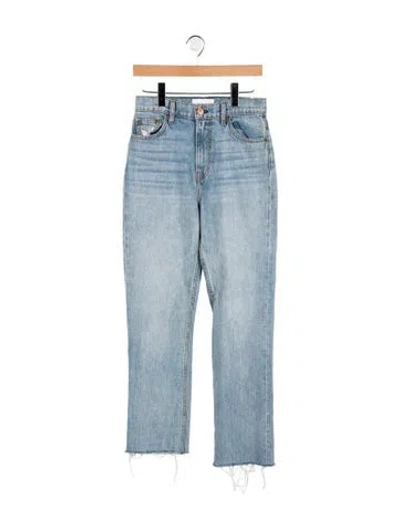 Pre-owned Reformation High-rise Straight Leg Jeans In Blue