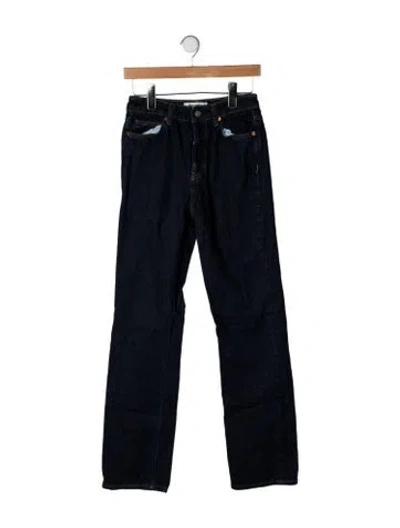 Pre-owned Reformation High-rise Straight Leg Jeans In Blue