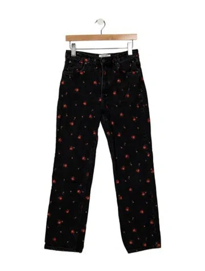 Pre-owned Reformation High-rise Straight Leg Jeans In Blue