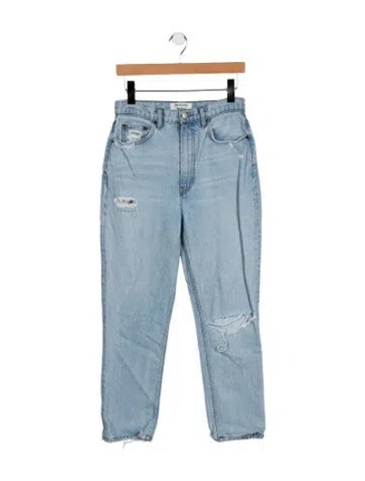 Pre-owned Reformation High-rise Straight Leg Jeans In Blue