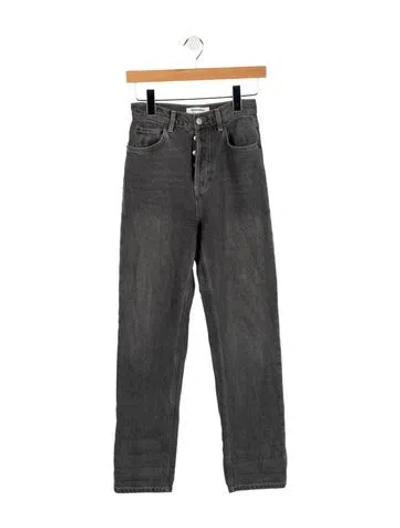 Pre-owned Reformation High-rise Straight Leg Jeans In Gray
