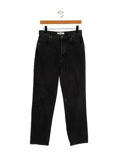 Pre-owned Reformation High-rise Straight Leg Jeans In Gray