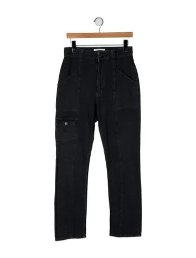 Pre-owned Reformation High-rise Straight Leg Jeans In Gray
