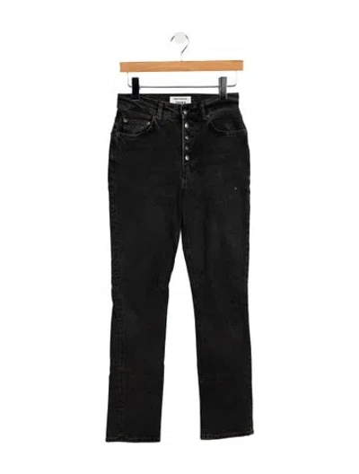 Pre-owned Reformation High-rise Straight Leg Jeans In Gray