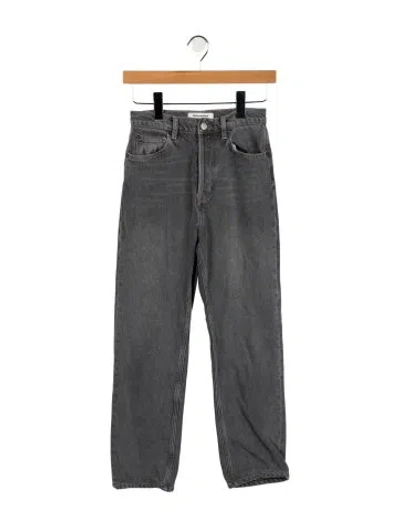 Pre-owned Reformation High-rise Straight Leg Jeans In Gray