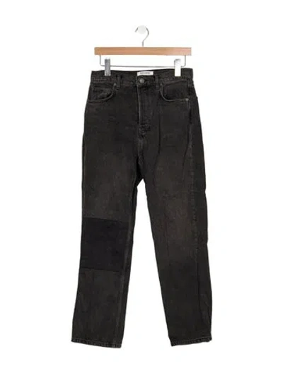 Pre-owned Reformation High-rise Straight Leg Jeans In Gray