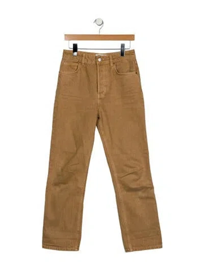Pre-owned Reformation High-rise Straight Leg Jeans In Neutral