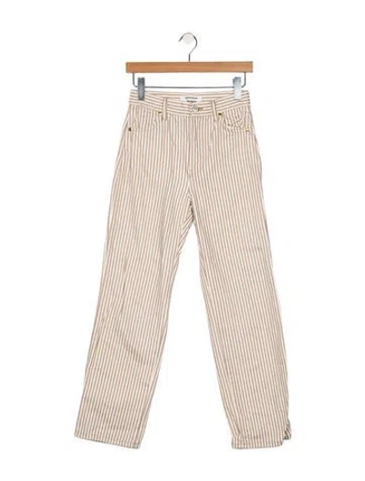 Pre-owned Reformation High-rise Straight Leg Jeans In Neutral