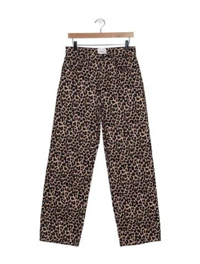 Pre-owned Reformation High-rise Straight Leg Jeans In Neutral