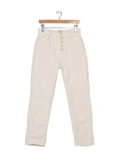 Pre-owned Reformation High-rise Straight Leg Jeans In Neutrals