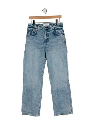 Pre-owned Reformation High-rise Straight Leg Jeans W/ Tags In Blue