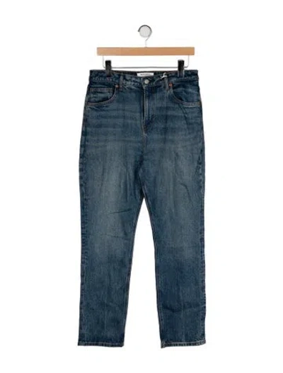 Pre-owned Reformation High-rise Straight Leg Jeans W/ Tags In Blue
