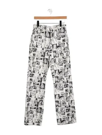 Pre-owned Reformation High-rise Straight Leg Jeans In White