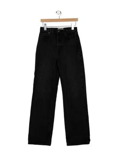 Pre-owned Reformation High-rise Wide Leg Jeans In Black