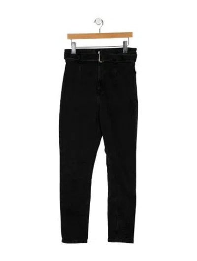 Pre-owned Reformation High-rise Wide Leg Jeans In Black