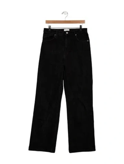 Pre-owned Reformation High-rise Wide Leg Jeans In Black