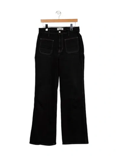 Pre-owned Reformation High-rise Wide Leg Jeans In Black