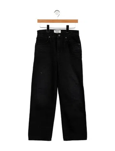 Pre-owned Reformation High-rise Wide Leg Jeans In Black