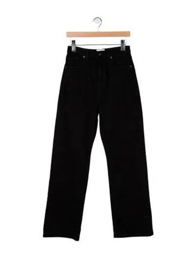Pre-owned Reformation High-rise Wide Leg Jeans In Black