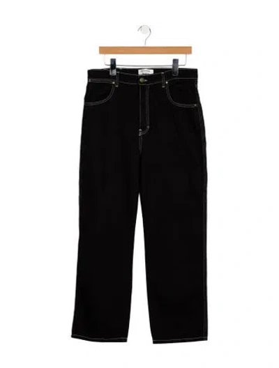 Pre-owned Reformation High-rise Wide Leg Jeans In Black