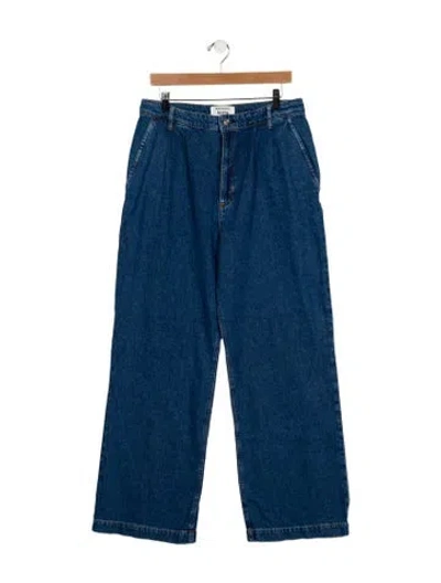 Pre-owned Reformation High-rise Wide Leg Jeans In Blue