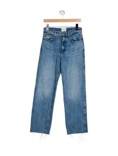 Pre-owned Reformation High-rise Wide Leg Jeans In Blue