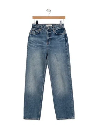 Pre-owned Reformation High-rise Wide Leg Jeans In Blue