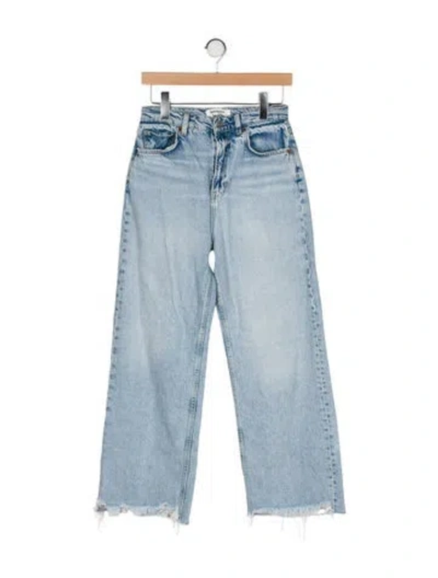 Pre-owned Reformation High-rise Wide Leg Jeans In Blue