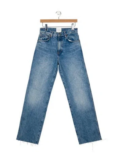 Pre-owned Reformation High-rise Wide Leg Jeans In Blue