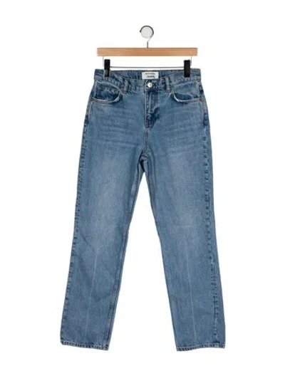 Pre-owned Reformation High-rise Wide Leg Jeans In Blue