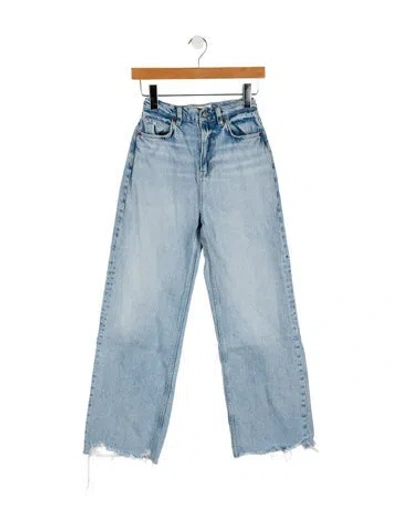 Pre-owned Reformation High-rise Wide Leg Jeans In Blue