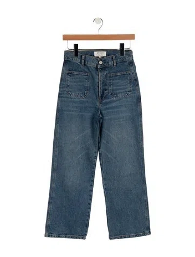 Pre-owned Reformation High-rise Wide Leg Jeans In Blue
