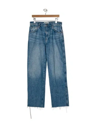 Pre-owned Reformation High-rise Wide Leg Jeans In Blue