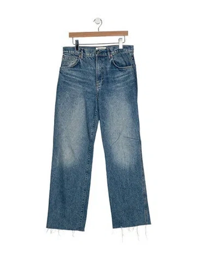 Pre-owned Reformation High-rise Wide Leg Jeans In Blue