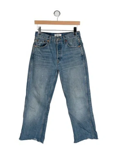 Pre-owned Reformation High-rise Wide Leg Jeans In Blue