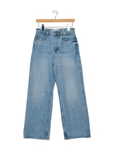Pre-owned Reformation High-rise Wide Leg Jeans In Blue